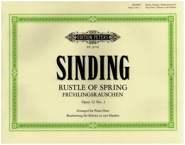 Rustle of Spring op.32,3 für  Klavier zu 4 Händen  Frühlingsrauschen