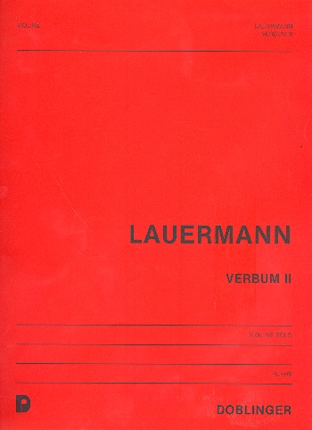 Verbum 2&nbsp;&nbsp;für Violine solo&nbsp;&nbsp;