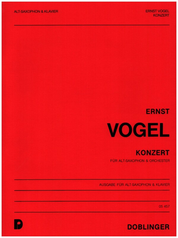 Konzert  für Altsaxophon und Orchester  Ausgabe für Altsaxophon und Klavier
