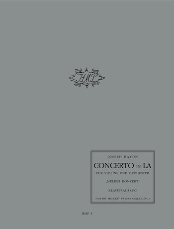 KONZERT A-DUR HOB.VIIA:3 FUER VIOLINE&nbsp;&nbsp;UND ORCHESTER FUER VIOLINE UND KLAVIER&nbsp;&nbsp;