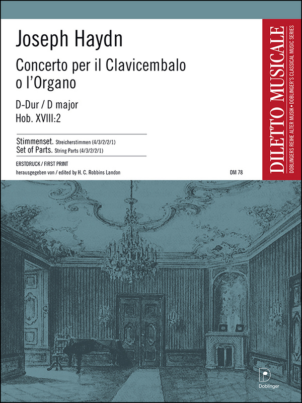 CONCERTO C-DUR HOB.XVIII:2 FUER  CEMBALO UND ORCHESTER   STIMMENSET  STREICHER 4-3-2-2-1