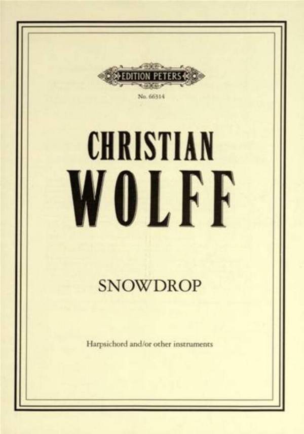 Snowdrop (1970)&nbsp;&nbsp;for harpsichord and/or other instruments&nbsp;&nbsp;