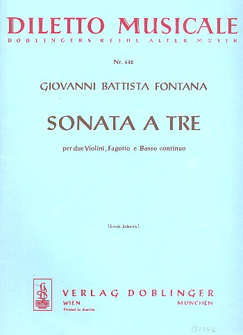 Sonata a tre  für 2 Violinen und Bc  Partitur und Stimmen