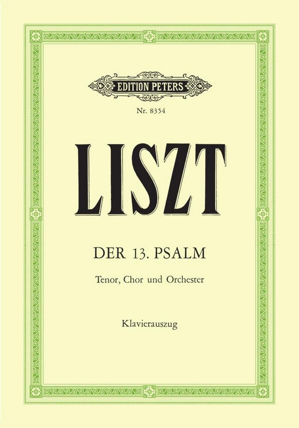 Der 13. Psalm  für Tenor, gem Chor und Orchester  Klavierauszug (dt)