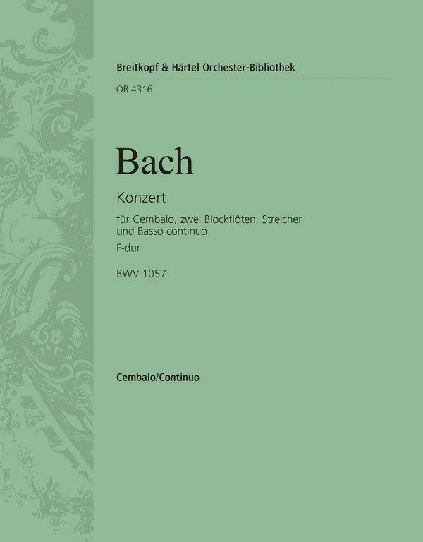 Konzert F-Dur BWV1057&nbsp;&nbsp;für Cembalo, 2 Flöten und Streicher&nbsp;&nbsp;Cembalo