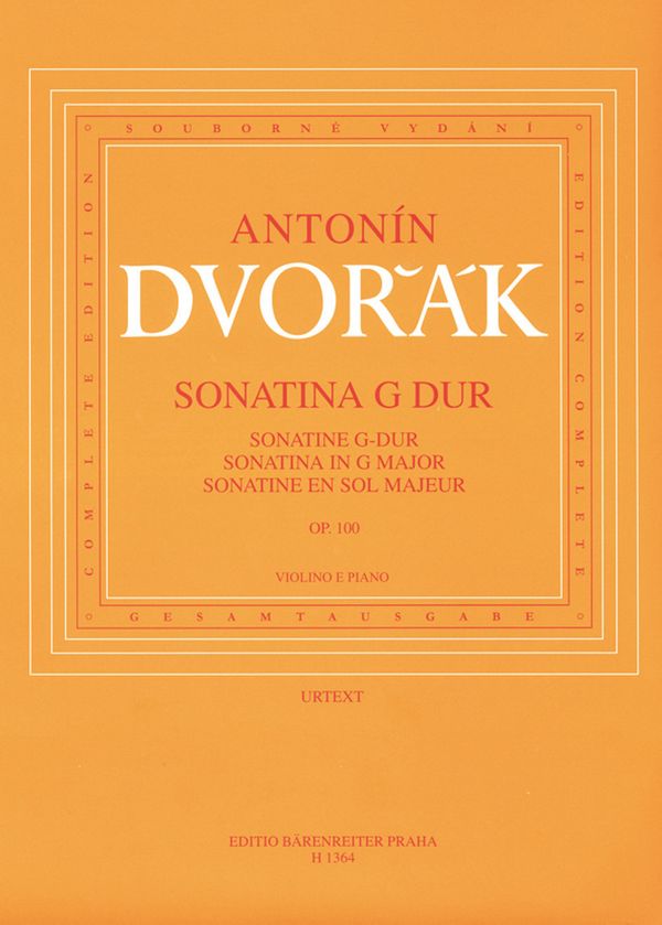Sonatine G-Dur op.100&nbsp;&nbsp;für Violine und Klavier&nbsp;&nbsp;