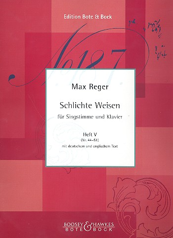 Schlichte Weisen op.76 Band 5 - Aus der Kinderwelt&nbsp;&nbsp;für mittlere Singstimme und Klavier (dt/en)&nbsp;&nbsp;