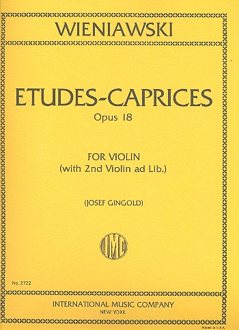 Etudes-Caprices op.18  for violin (2nd violin ad lib.)  