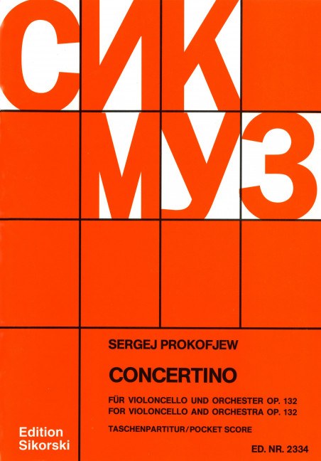 Concertino op.132 für Violoncello  und Orchester,  Studienpartitur  