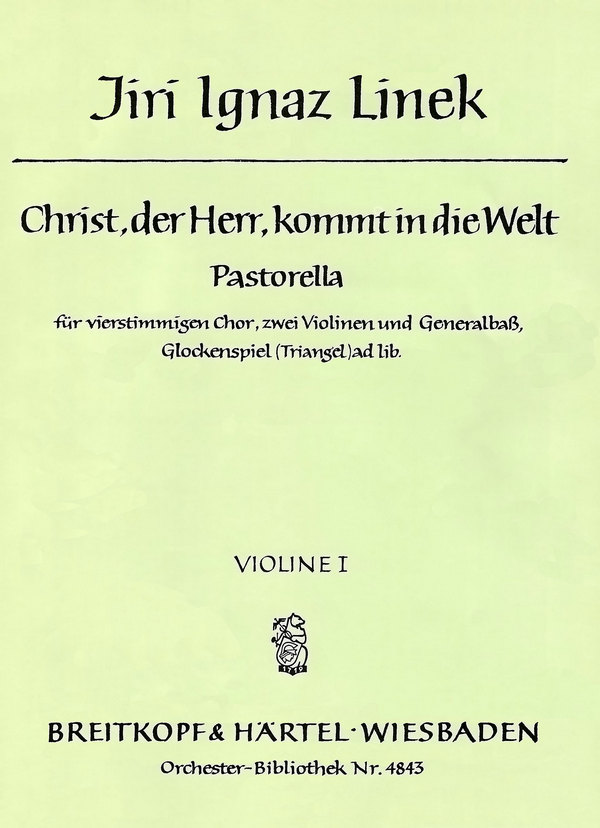 Christ der Herr kommt in die Welt&nbsp;&nbsp;für gem Chor und Orchester&nbsp;&nbsp;Violine 1