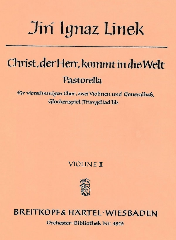 Christ der Herr kommt in die Welt&nbsp;&nbsp;für gem Chor und Orchester&nbsp;&nbsp;Violine 2