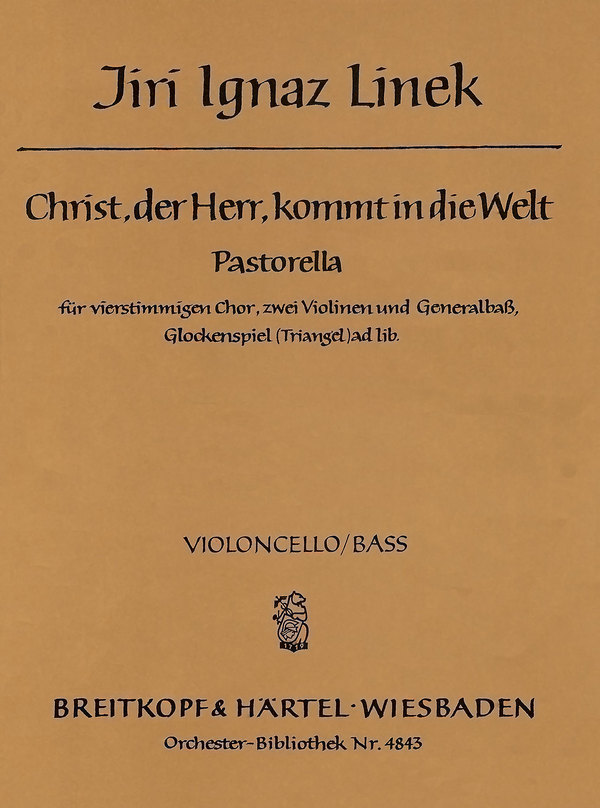 Christ der Herr kommt in die Welt&nbsp;&nbsp;für gem Chor und Orchester&nbsp;&nbsp;Kontrabass