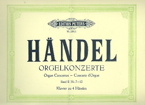 Konzerte op.7 Band 2 (Nr.7-12) für Orgel und Streichorchester&nbsp;&nbsp;für Klavier zu 4 Händen&nbsp;&nbsp;