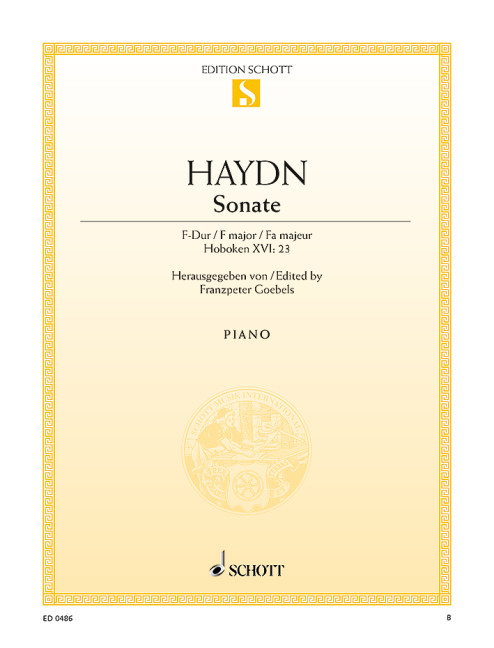 Sonate F-Dur Hob.XVI:23&nbsp;&nbsp;für Klavier&nbsp;&nbsp;