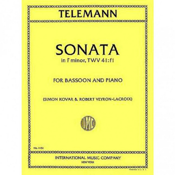 Sonata f minor&nbsp;&nbsp;for bassoon and piano&nbsp;&nbsp;