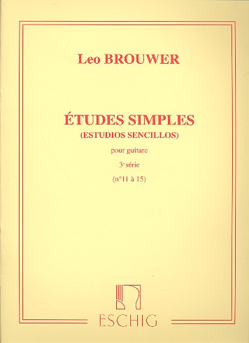Etudes simples vol.3 (nos.11-15) .&nbsp;&nbsp;pour guitare&nbsp;&nbsp;