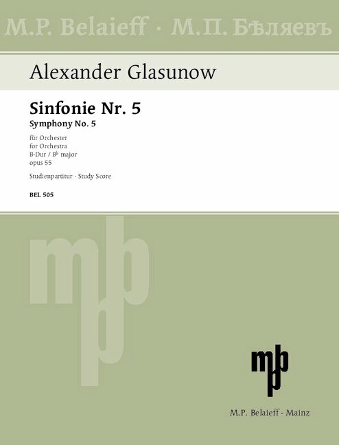 Sinfonie B-Dur Nr.5 op.55&nbsp;&nbsp;für Orchester&nbsp;&nbsp;Studienpartitur
