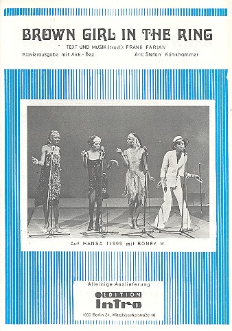 Brown Girl in the Ring&nbsp;&nbsp;für Gesang und Klavier&nbsp;&nbsp;Einzelausgabe 