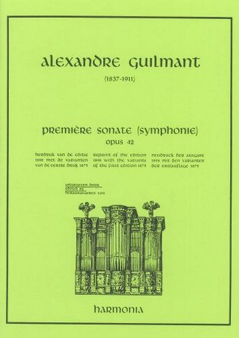 Première sonate op.42  (symphonie) pour orgue  Kooiman, E., ed