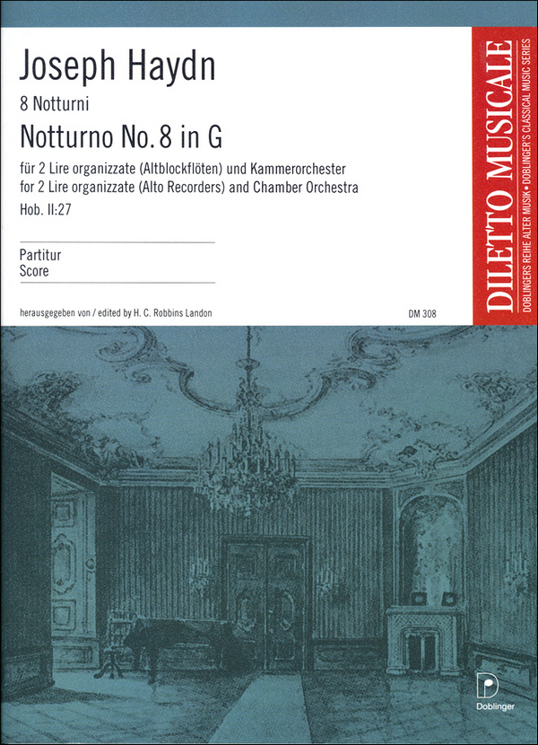Notturno G-Dur Nr.8 Hob.II:27&nbsp;&nbsp;für 2 Altblockflöten und Orchester&nbsp;&nbsp;Partitur