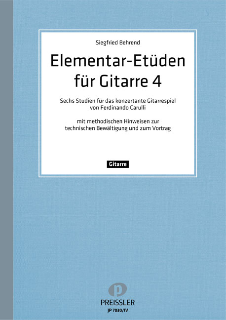 Elementar-Etüden Band  4  für Gitarre  