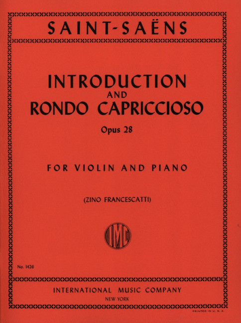 Introduction and Rondo capriccioso op.28&nbsp;&nbsp;for violin and piano&nbsp;&nbsp;
