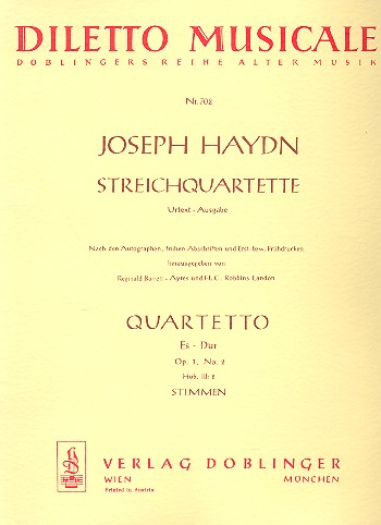 Streichquartett Es-Dur op.1,2&nbsp;&nbsp;Hob.III:2 Stimmen&nbsp;&nbsp;