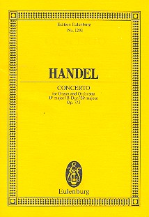 Konzert B-Dur op.7,3&nbsp;&nbsp;für Orgel und Orchester&nbsp;&nbsp;Studienpartitur