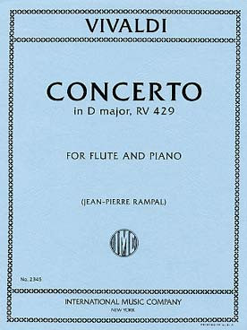 Concerto d minor R 429/P 205/F VI:10  for flute and strings  for flute and piano