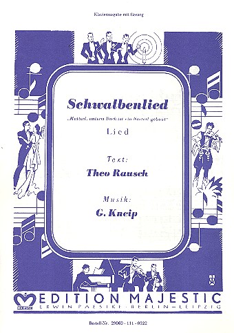 Schwalbenlied&nbsp;&nbsp;für Gesang und Klavier&nbsp;&nbsp;Einzelausgabe