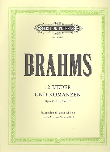 Lieder und Romanzen op.44 Band 2&nbsp;&nbsp;für Frauenchor&nbsp;&nbsp;Partitur (dt)