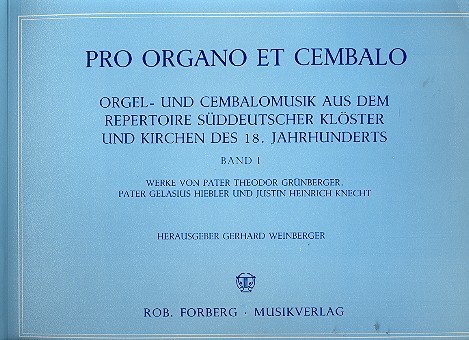 Pro organo et cembalo Band 1&nbsp;&nbsp;&nbsp;&nbsp;