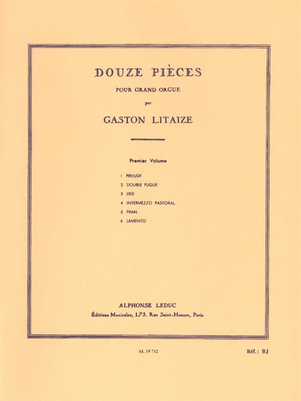 12 pièces vol.1 (nos.1-6)&nbsp;&nbsp;pour orgue&nbsp;&nbsp;
