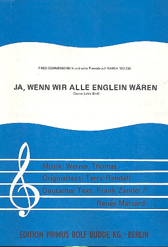 Ja wenn wir alle Englein wären:  für Gesang und Klavier  