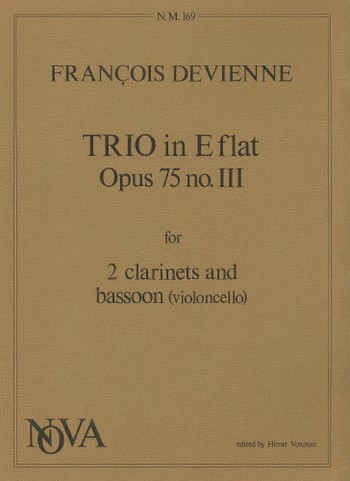 Trio E flat major op.75,3 for  2 clarinets and bassoon (vc)  