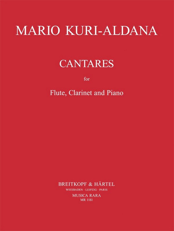 Cantares&nbsp;&nbsp;for flute, clarinet and piano&nbsp;&nbsp;