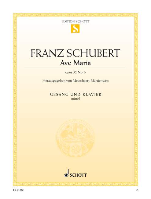 Ave Maria op. 52/6 D 839  für mittlere Singstimme und Klavier  