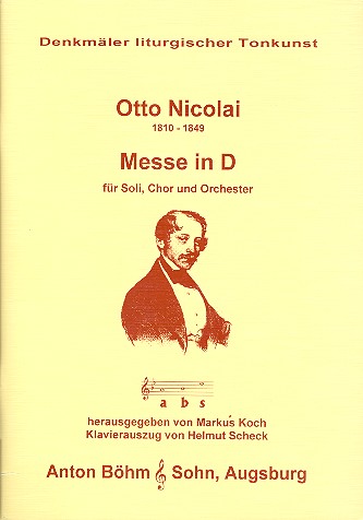 Messe D-Dur&nbsp;&nbsp;für Soli, gem Chor und Orchester&nbsp;&nbsp;Klavierauszug (la)