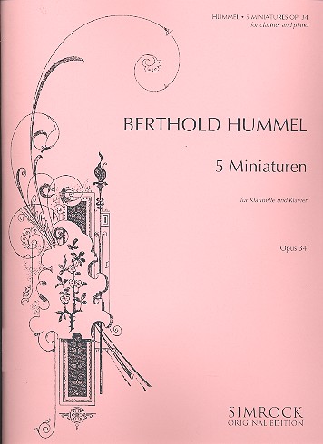 5 Miniaturen op.34  für Klarinette und Klavier  