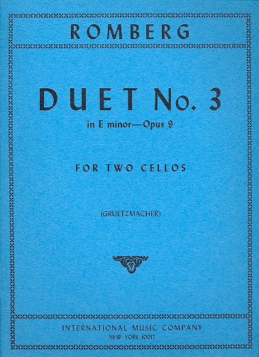 Duet e minor op.9,3  for 2 violoncellos  score