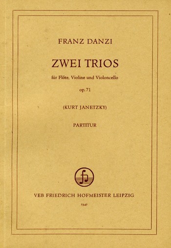 2 Trios op.71  für Flöte, Violine und Violoncello  Partitur