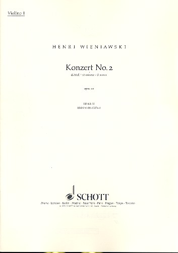 Konzert d-Moll Nr.2 op.22  für Violine und Orchester  Violine 1