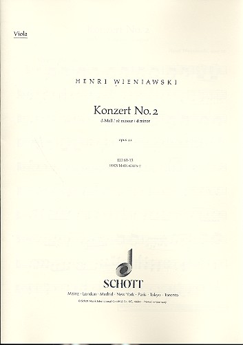Konzert d-Moll Nr.2 op.22  für Violine und Orchester  Viola