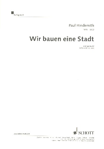 Wir bauen eine Stadt&nbsp;&nbsp;für Kinderchor (SMez), Melodie-Instrumente und Schlagwerk&nbsp;&nbsp;Einzelstimme - Schlagzeug