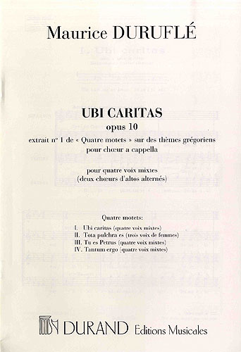 Ubi caritas op.10,1&nbsp;&nbsp;für gem Chor a cappella&nbsp;&nbsp;Chorpartitur