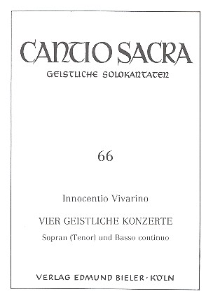 4 geistliche Konzerte 4 Sopran  (Tenor) und Bc  