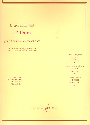 12 duos vol.2 (nos.4-6)&nbsp;&nbsp;pour 2 hautbois&nbsp;&nbsp;