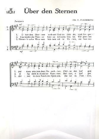 Über den Sternen  für gem Chor a cappella  Partitur