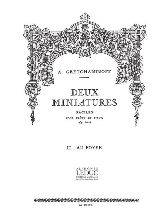 2 miniatures op.145,2 pour flûte  et piano  