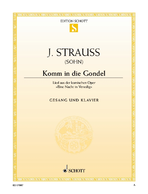 Komm in die Gondel&nbsp;&nbsp;für Tenor und Klavier&nbsp;&nbsp;Einzelausgabe